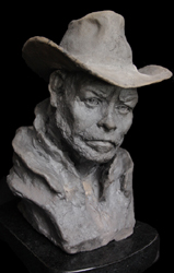 Linda West Sculpture Raku, Urban Cowboy